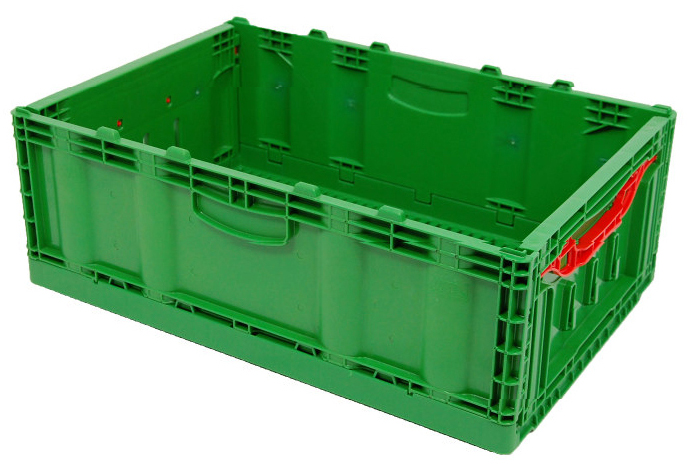 Caja de plástico plegable y resistente