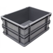 Caja Eurobox Sólida Gris 30 x 40 x 18 cm Ref.SPK 4316